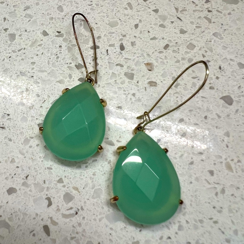 Kendra Scott mint green drop earrings